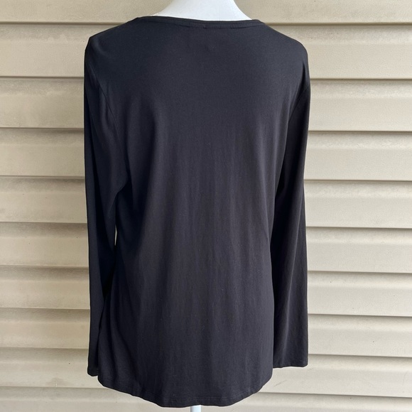 •CHICO'S• Cotton/Modal Sequin Penguin Pullover Top - Size Large (12) - Picture 6 of 9